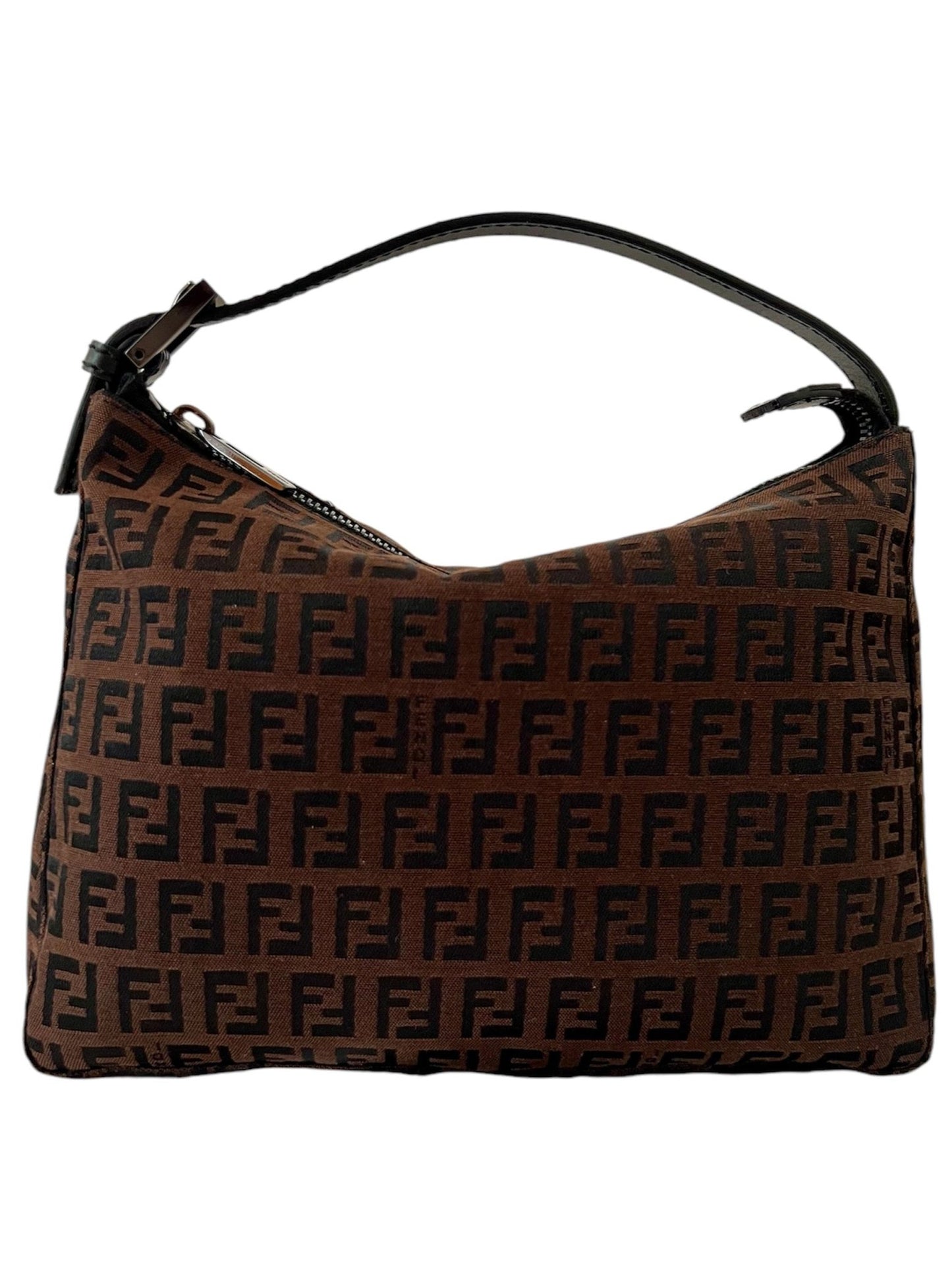 Fendi Brown Zucchino Top Handle Bag