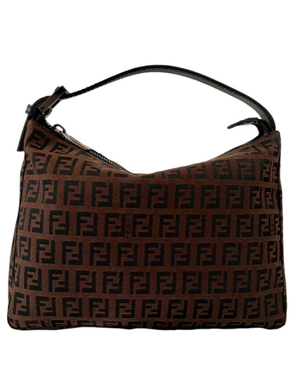 Fendi Brown Zucchino Top Handle Bag