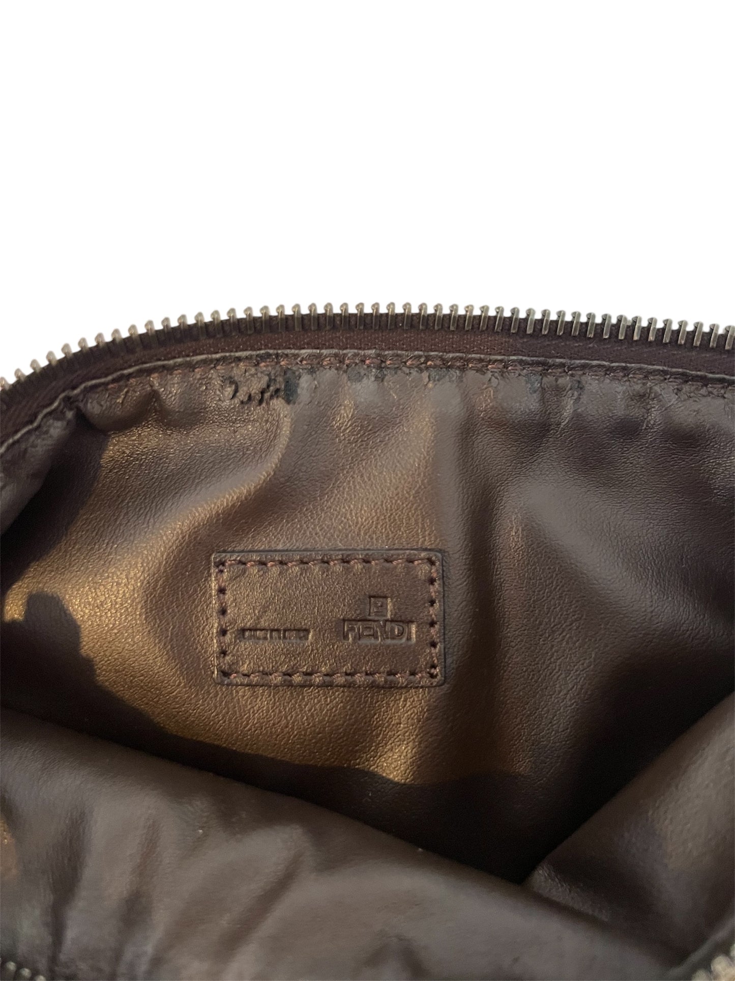 Fendi Brown Zucchino Mamma Baguette Bag