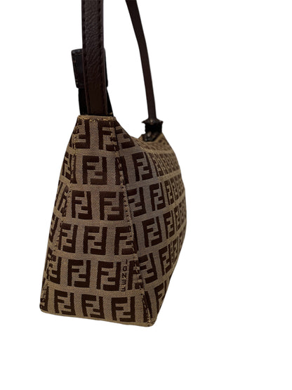 Fendi Brown Zucchino Mamma Baguette Bag