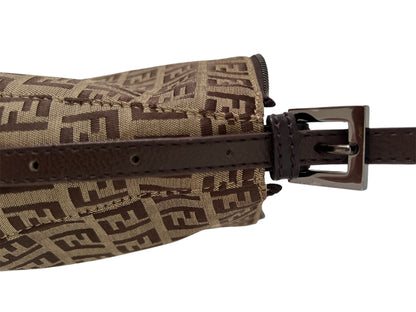 Fendi Brown Zucchino Mamma Baguette Bag